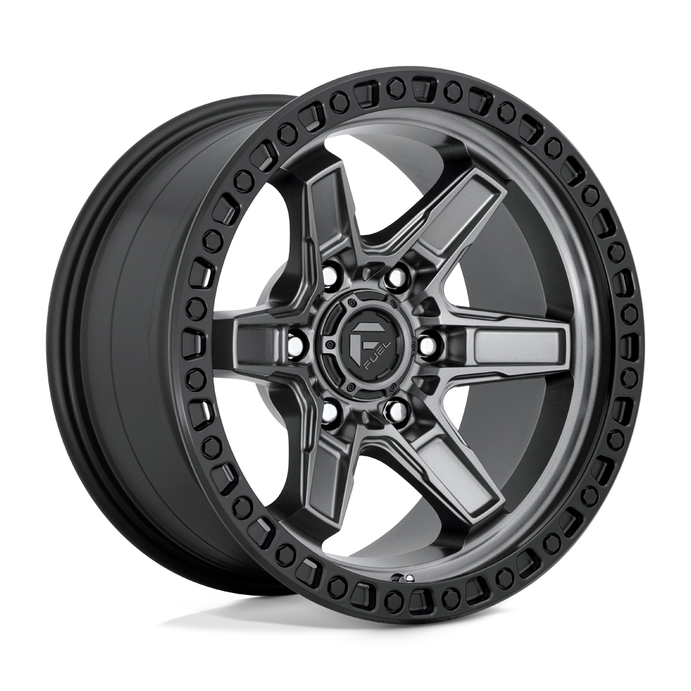 Fuel Wheels D698 Kicker 17x9 Matte Gunmetal w/Black Bead Ring 1mm ET 110.1mm CB 5x150