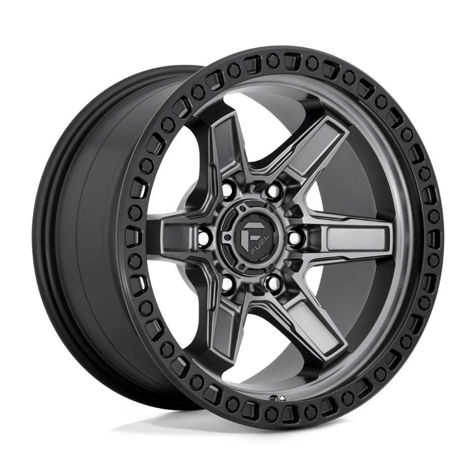 Fuel Wheels D698 Kicker 17x9 Matte Gunmetal w/Black Bead Ring 1mm ET 110.1mm CB 5x150