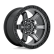 Fuel Wheels D698 Kicker 17x9 Matte Gunmetal w/Black Bead Ring 1mm ET 110.1mm CB 5x150