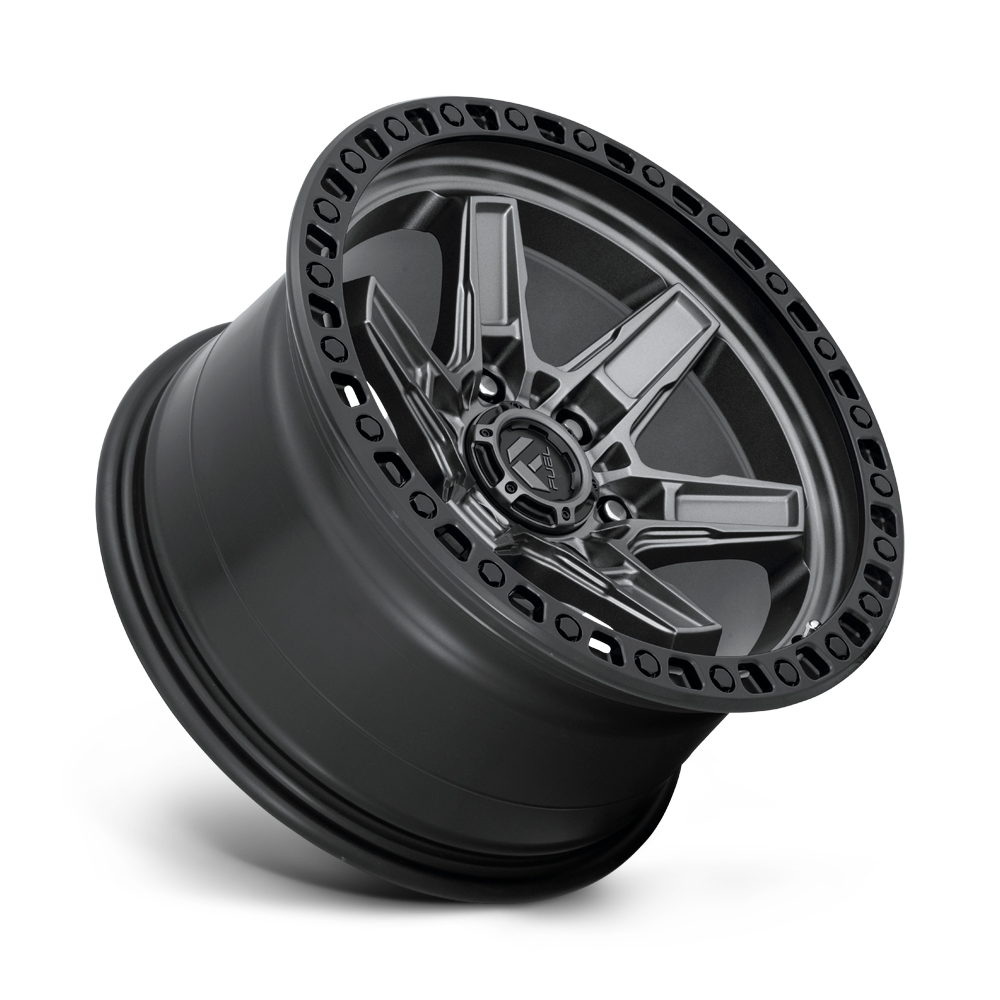 Fuel Wheels D698 Kicker 17x9 Matte Gunmetal w/Black Bead Ring 1mm ET 110.1mm CB 5x150