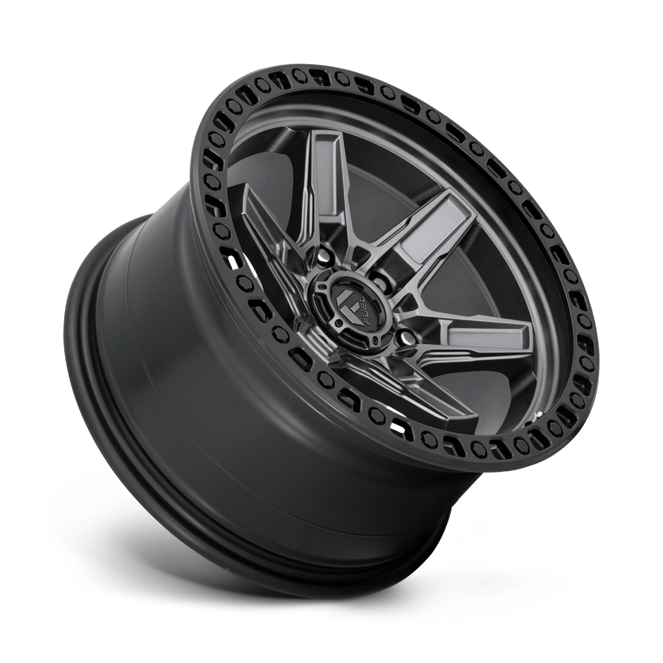 Fuel Wheels D698 Kicker 17x9 Matte Gunmetal w/Black Bead Ring 1mm ET 110.1mm CB 5x150