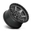 Fuel Wheels D698 Kicker 17x9 Matte Gunmetal w/Black Bead Ring 1mm ET 110.1mm CB 5x150
