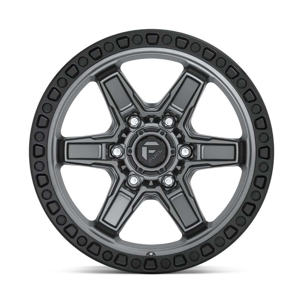 Fuel Wheels D698 Kicker 17x9 Matte Gunmetal w/Black Bead Ring 1mm ET 110.1mm CB 5x150