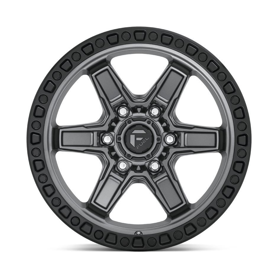 Fuel Wheels D698 Kicker 17x9 Matte Gunmetal w/Black Bead Ring 1mm ET 110.1mm CB 5x150