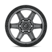 Fuel Wheels D698 Kicker 17x9 Matte Gunmetal w/Black Bead Ring 1mm ET 110.1mm CB 5x150