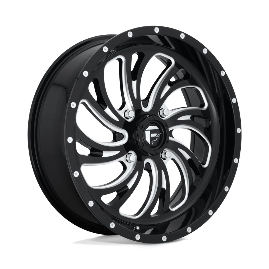 Fuel Wheels D641 Kompressor UTV 18x7 Gloss Black Milled 13mm ET 132mm CB 4x156