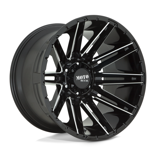 Moto Metal MO998 Kraken 20x9 Gloss Black Milled 0mm ET 124.2mm CB 8x180