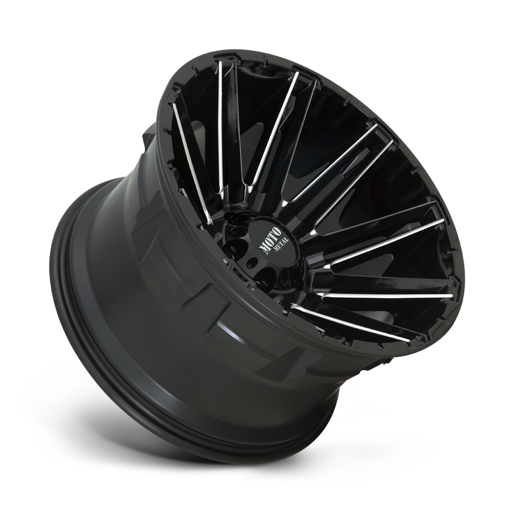 Moto Metal MO998 Kraken 20x9 Gloss Black Milled 0mm ET 124.2mm CB 8x180