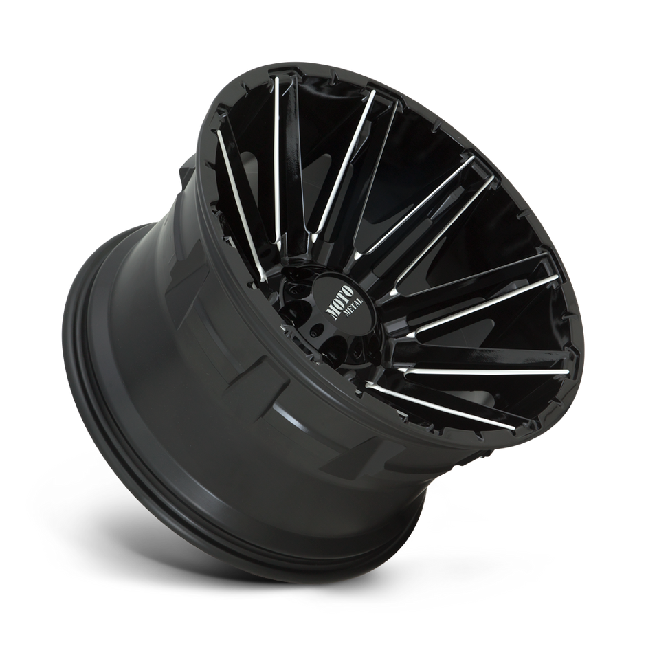 Moto Metal MO998 Kraken 20x9 Gloss Black Milled 0mm ET 124.2mm CB 8x180