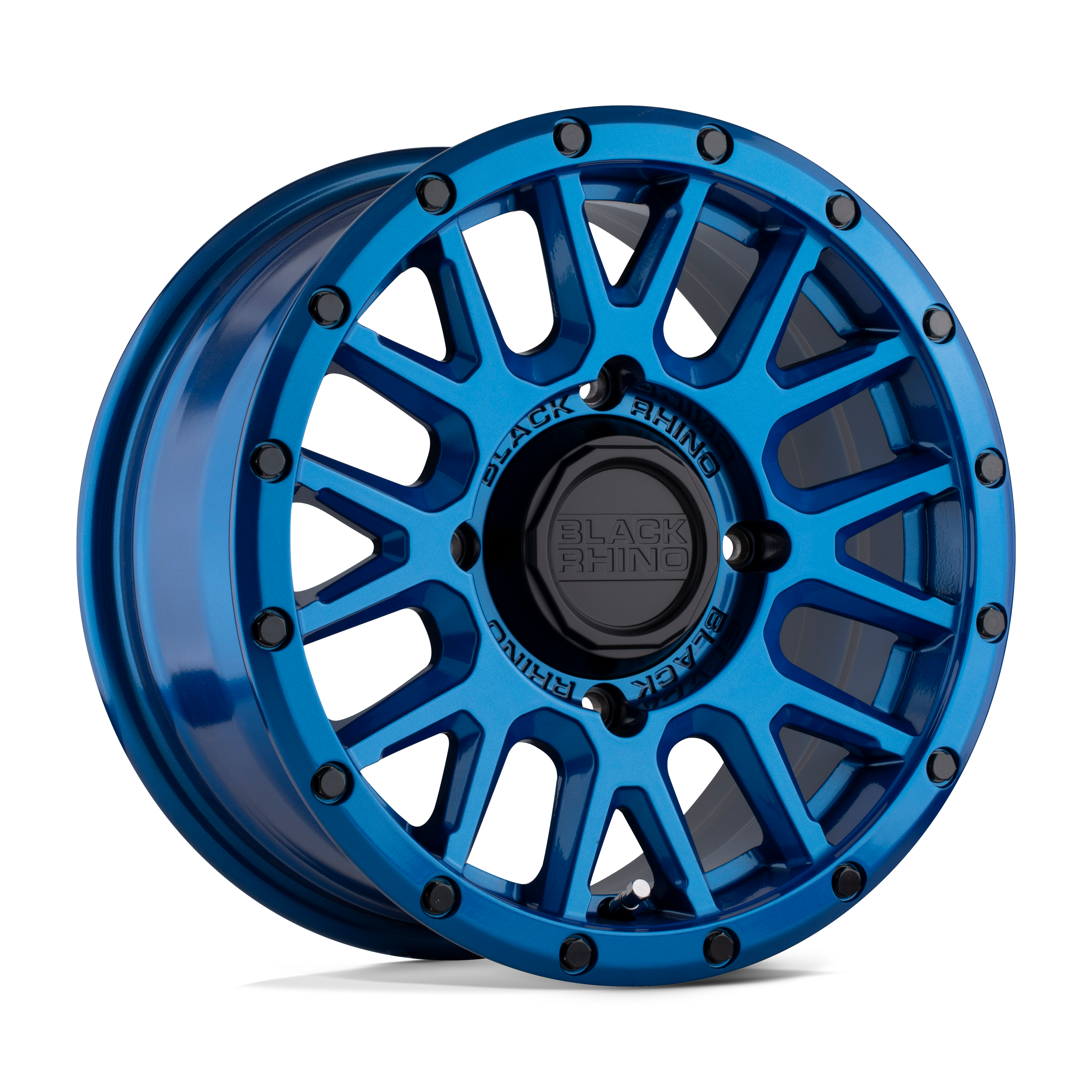 Black Rhino Hard Alloys La Paz UTV 15x7 Blue w/Black Bolts 36mm ET 132mm CB 4x156
