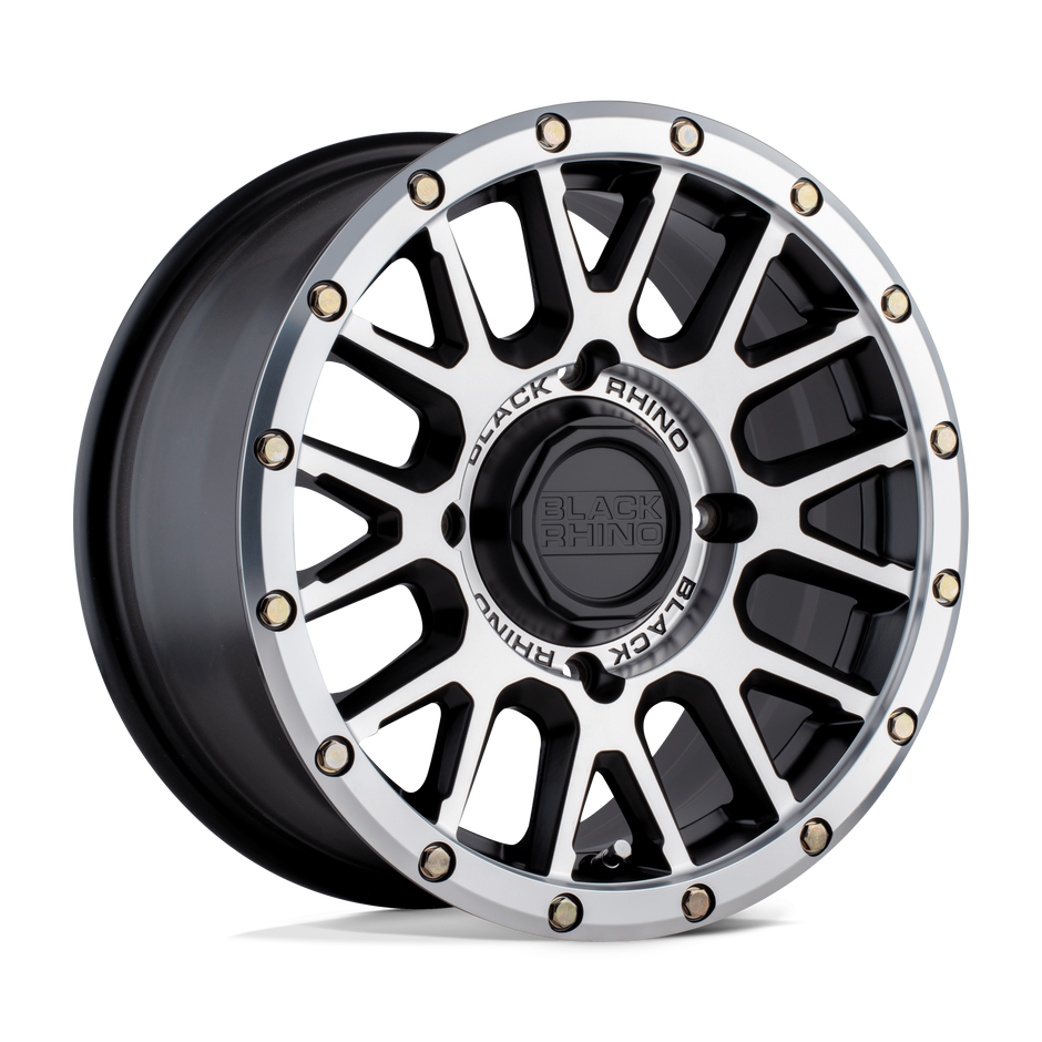 Black Rhino Hard Alloys La Paz UTV 15x7 Semi Gloss Black w/Machined Face 51mm ET 106.1mm CB 4x137