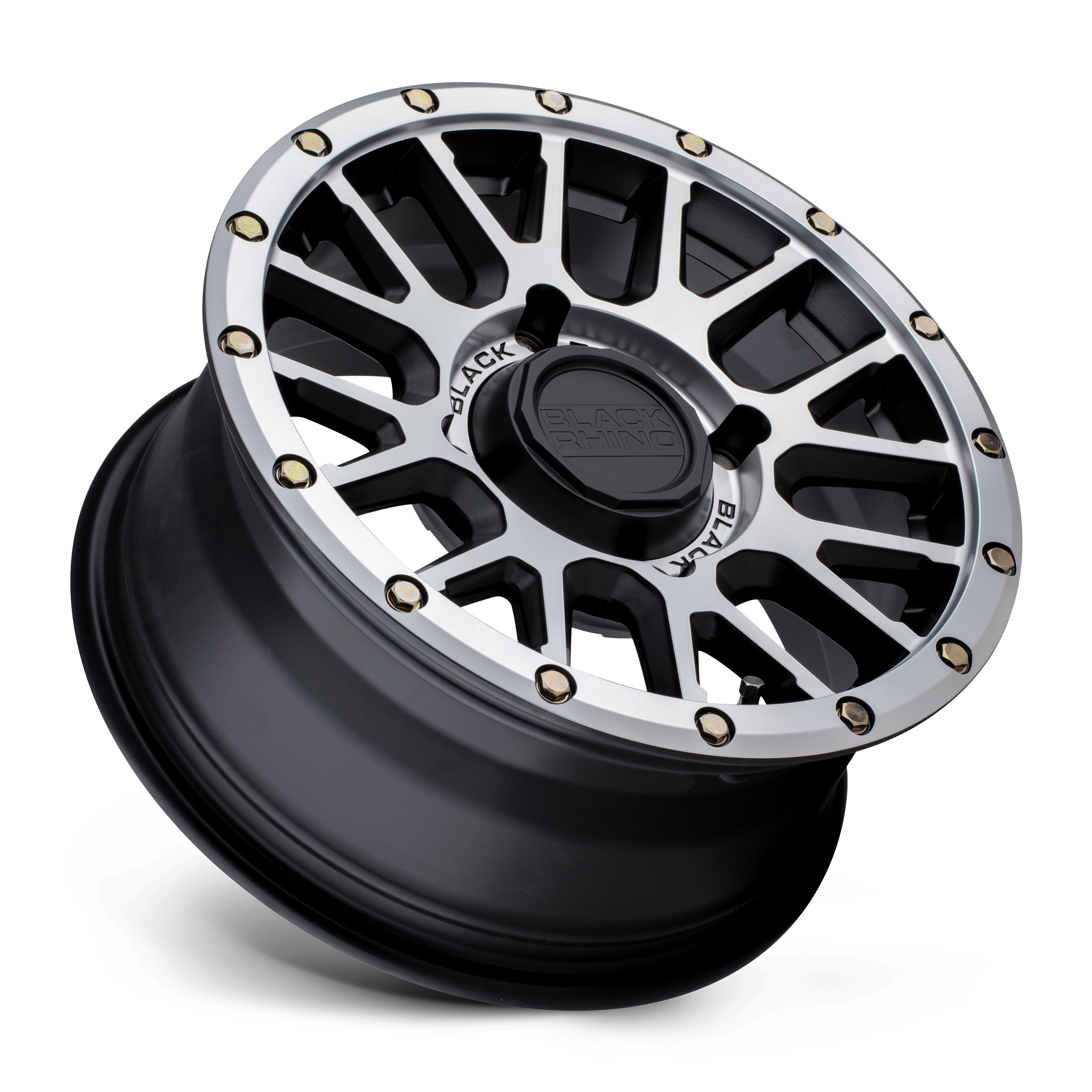 Black Rhino Hard Alloys La Paz UTV 15x7 Semi Gloss Black w/Machined Face 51mm ET 106.1mm CB 4x137
