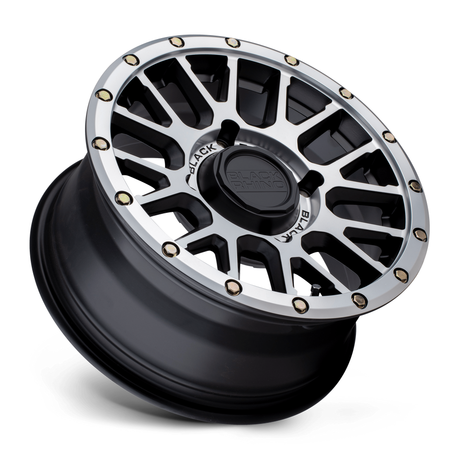 Black Rhino Hard Alloys La Paz UTV 15x7 Semi Gloss Black w/Machined Face 51mm ET 106.1mm CB 4x137