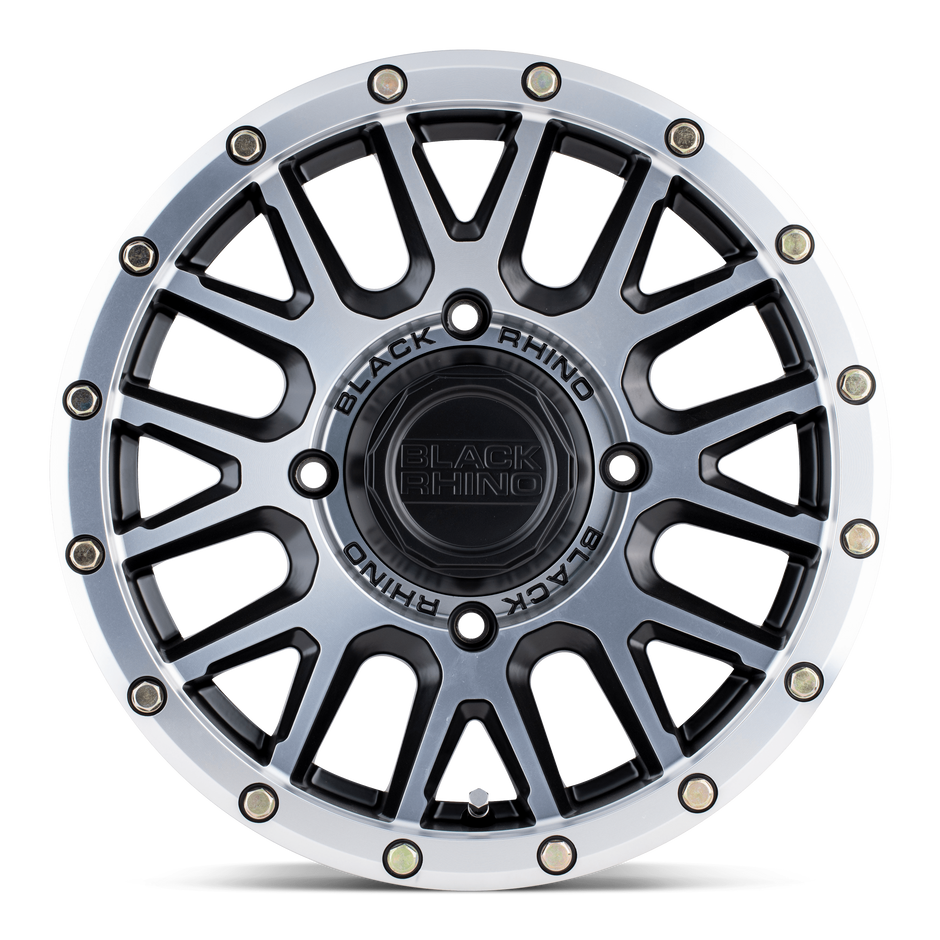 Black Rhino Hard Alloys La Paz UTV 15x7 Semi Gloss Black w/Machined Face 51mm ET 106.1mm CB 4x137