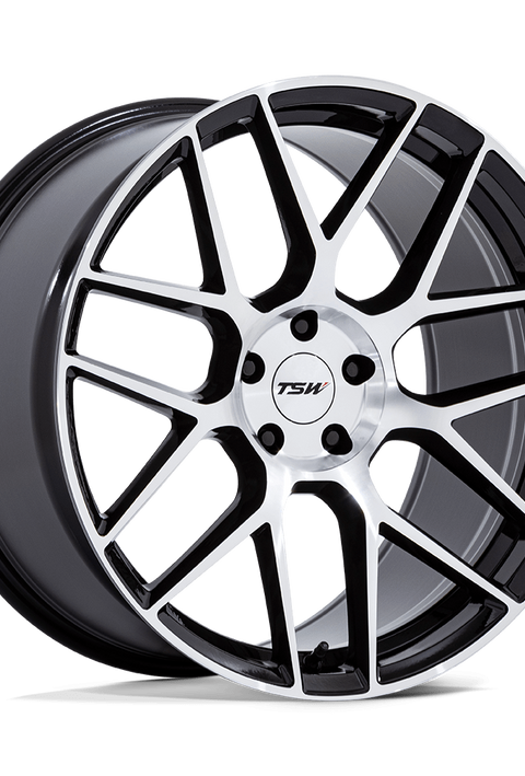 TSW TW002 Lasarthe 17x8 Gloss Black Machined 40mm ET 72.56mm CB 5x114.3