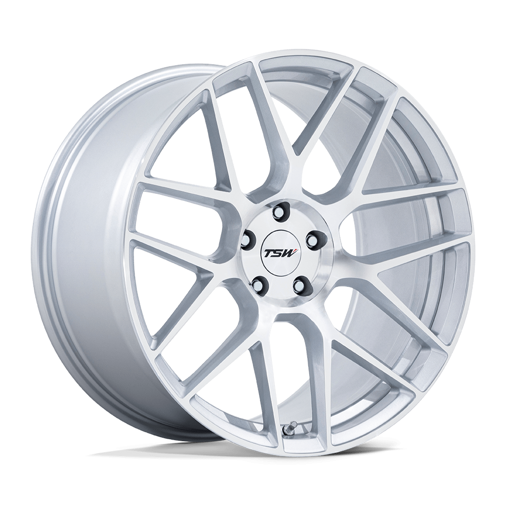 TSW TW002 Lasarthe 17x8 Gloss Silver Machined 40mm ET 72.56mm CB 5x114.3