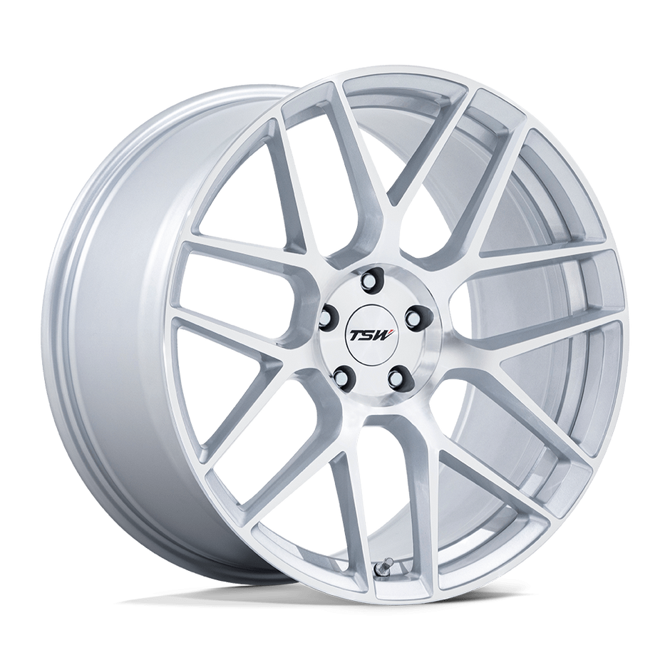 TSW TW002 Lasarthe 17x8 Gloss Silver Machined 40mm ET 72.56mm CB 5x114.3