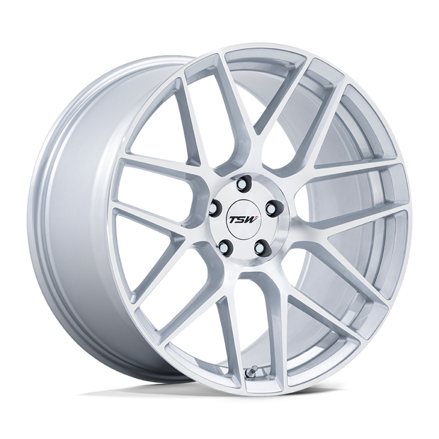 TSW TW002 Lasarthe 17x8 Gloss Silver Machined 45mm ET 66.56mm CB 5x112
