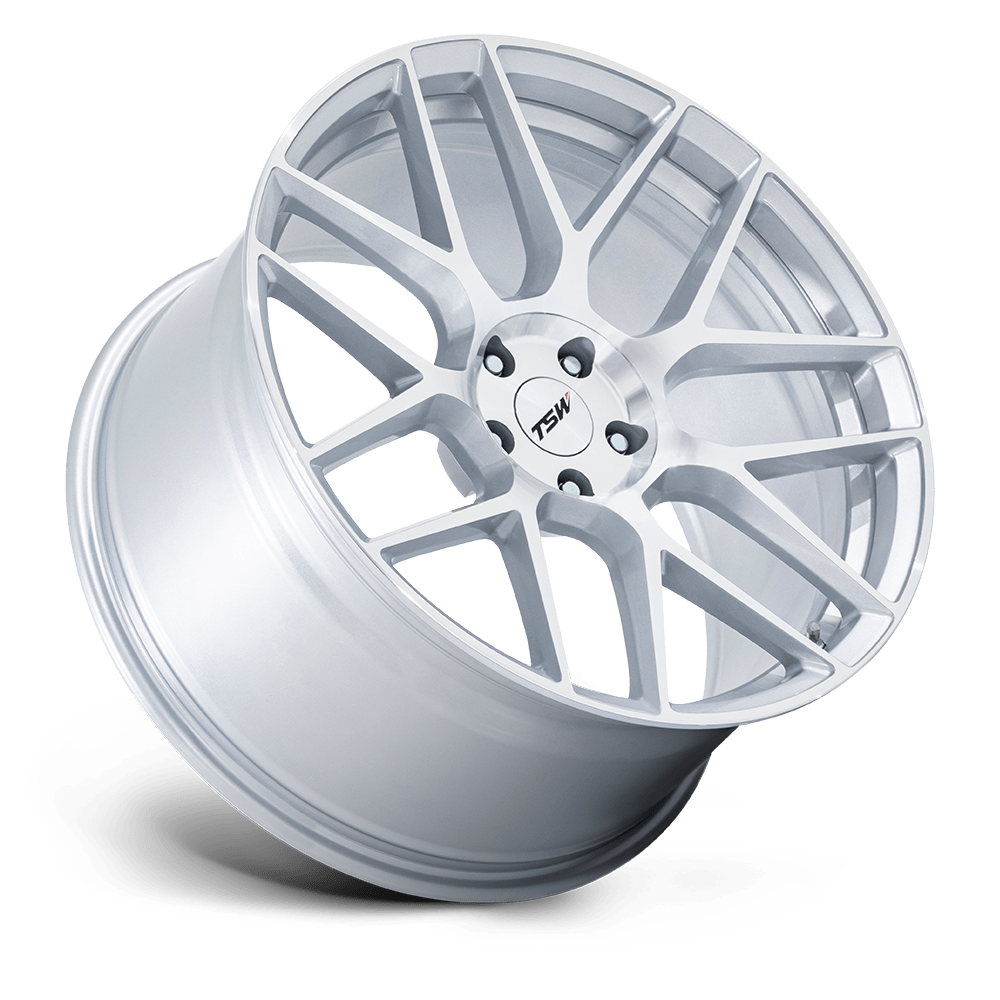 TSW TW002 Lasarthe 17x8 Gloss Silver Machined 40mm ET 72.56mm CB 5x114.3