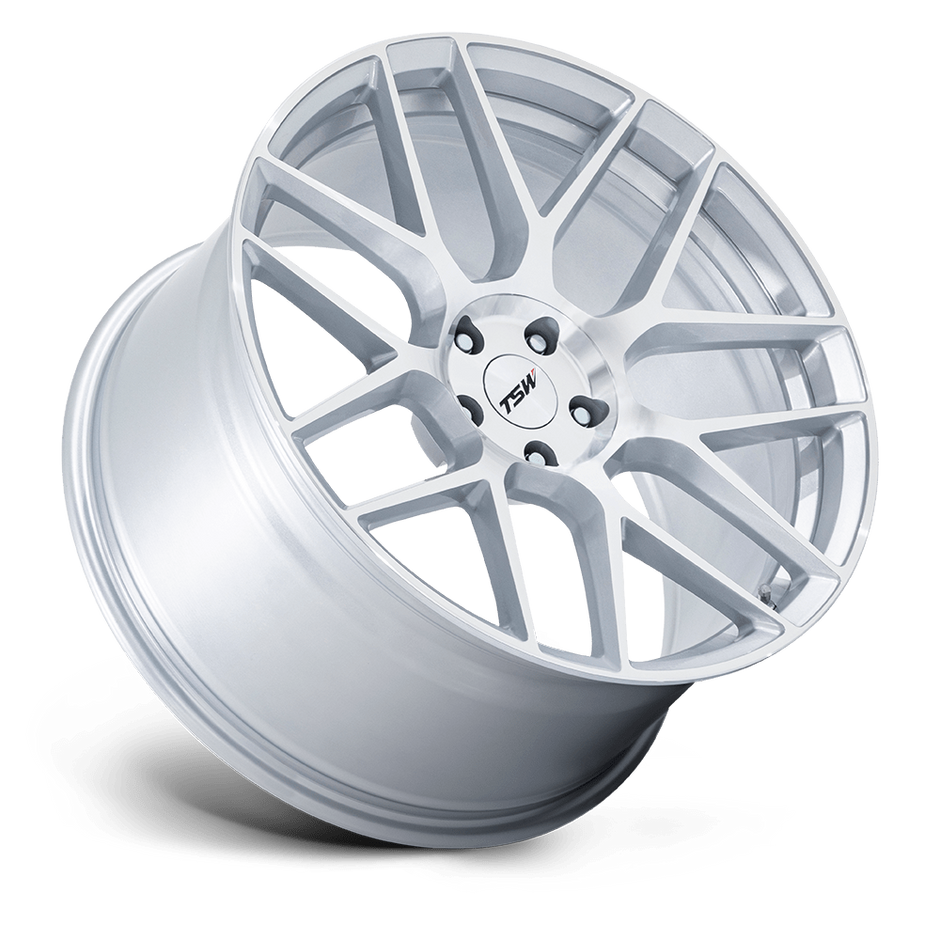 TSW TW002 Lasarthe 17x8 Gloss Silver Machined 40mm ET 72.56mm CB 5x114.3