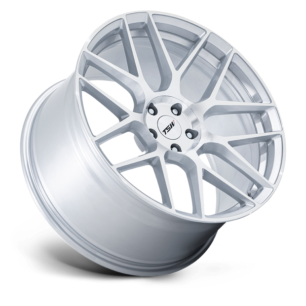 TSW TW002 Lasarthe 17x8 Gloss Silver Machined 45mm ET 66.56mm CB 5x112