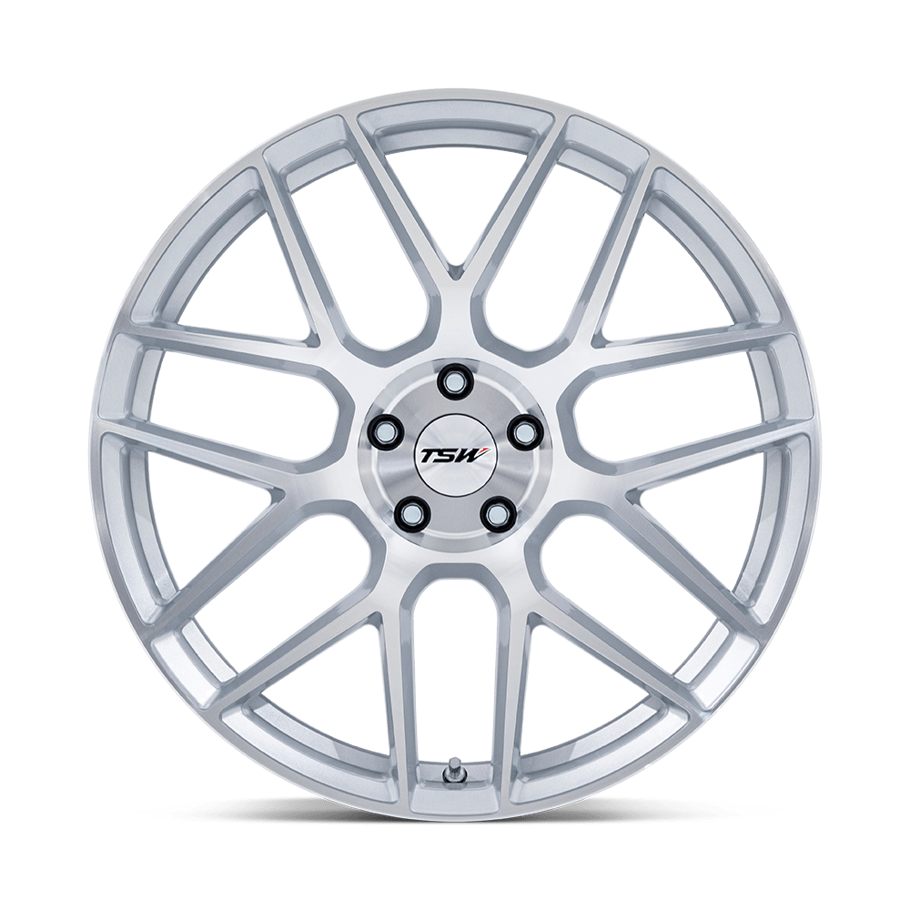TSW TW002 Lasarthe 17x8 Gloss Silver Machined 40mm ET 72.56mm CB 5x114.3