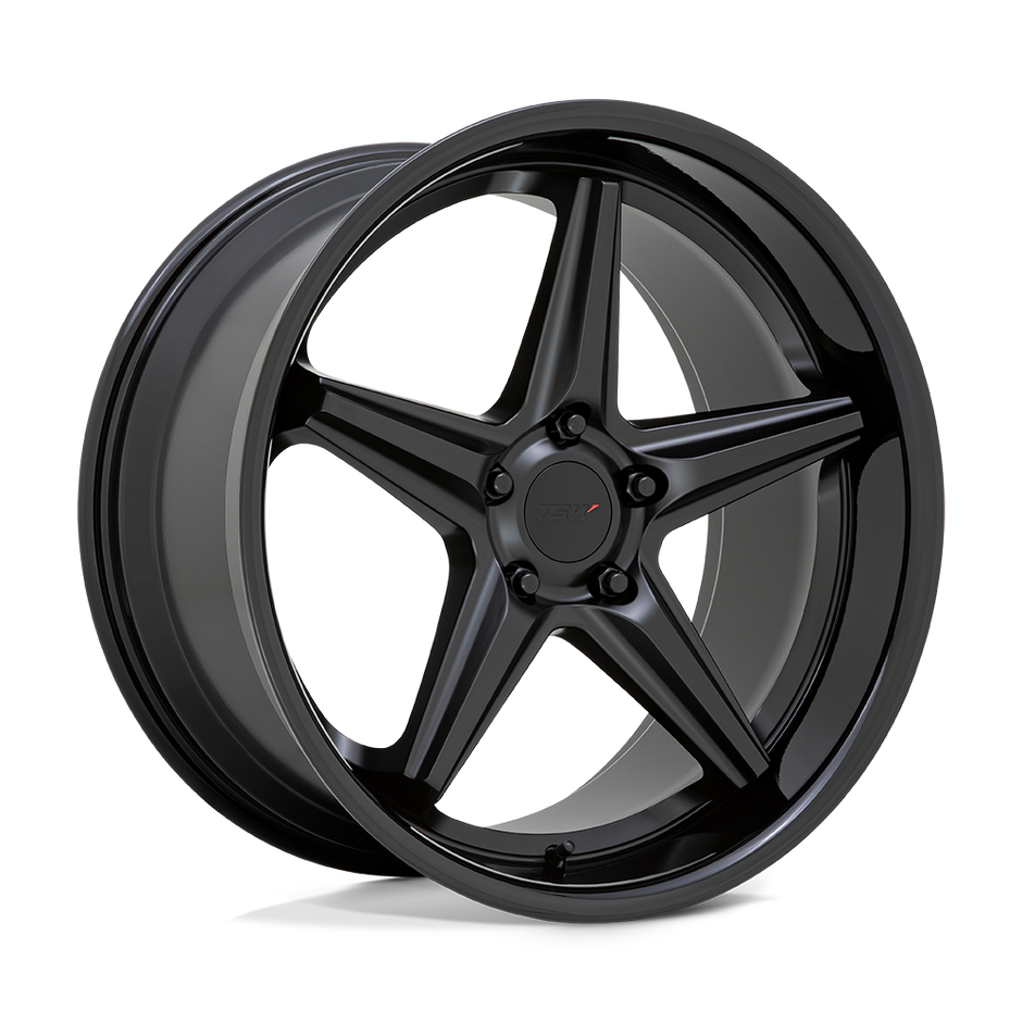 TSW Launch 19x9.5 Matte Black w/Gloss Black Lip 40mm ET 66.56mm CB 5x112
