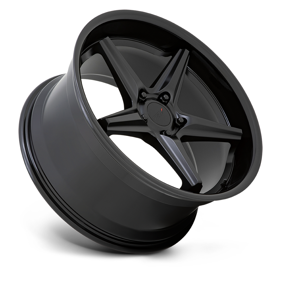 TSW Launch 19x9.5 Matte Black w/Gloss Black Lip 40mm ET 66.56mm CB 5x112