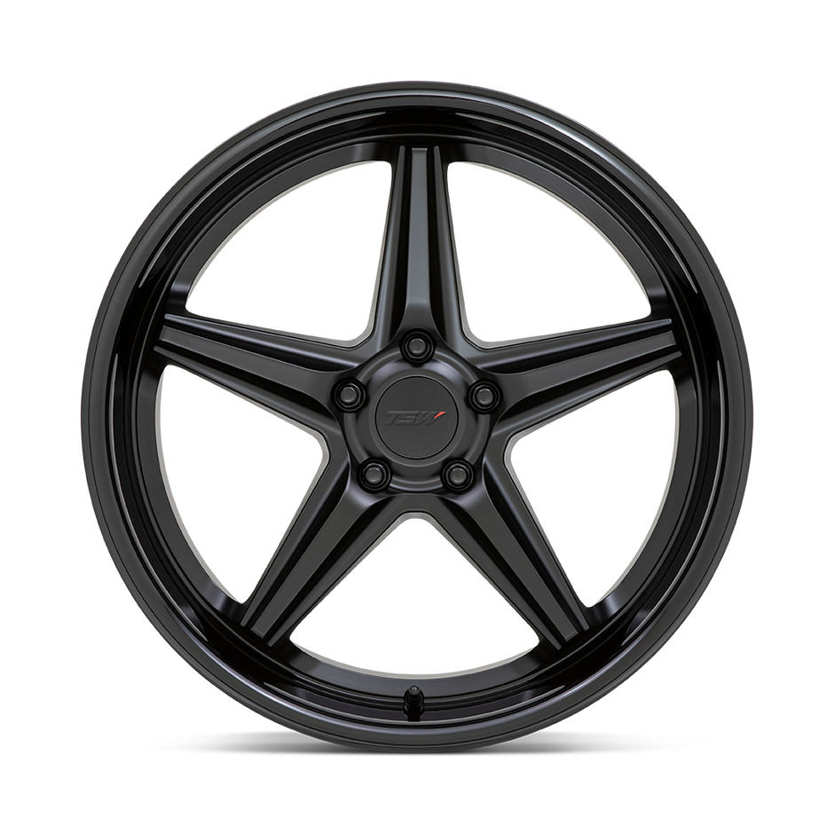 TSW Launch 19x9.5 Matte Black w/Gloss Black Lip 40mm ET 66.56mm CB 5x112