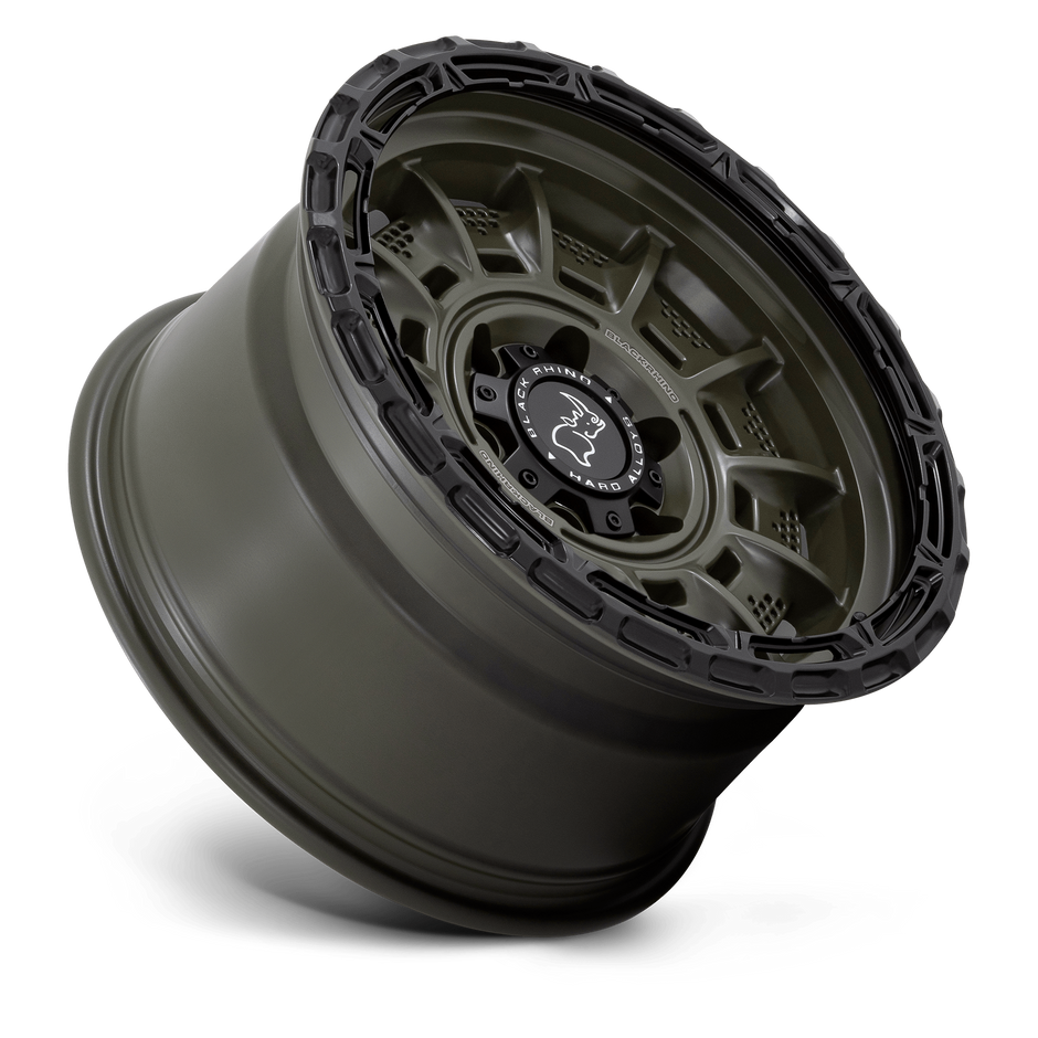 Black Rhino Hard Alloys Legion 20x10 Olive Drab Green w/Black Lip -18mm ET 87.1mm CB 6x135
