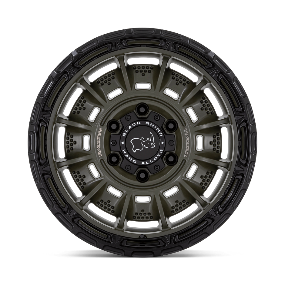 Black Rhino Hard Alloys Legion 20x10 Olive Drab Green w/Black Lip -18mm ET 87.1mm CB 6x135