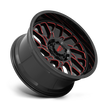 Moto Metal MO805 20x10 Gloss Black Milled w/Red Tint -18mm ET 87.1mm CB 6x135