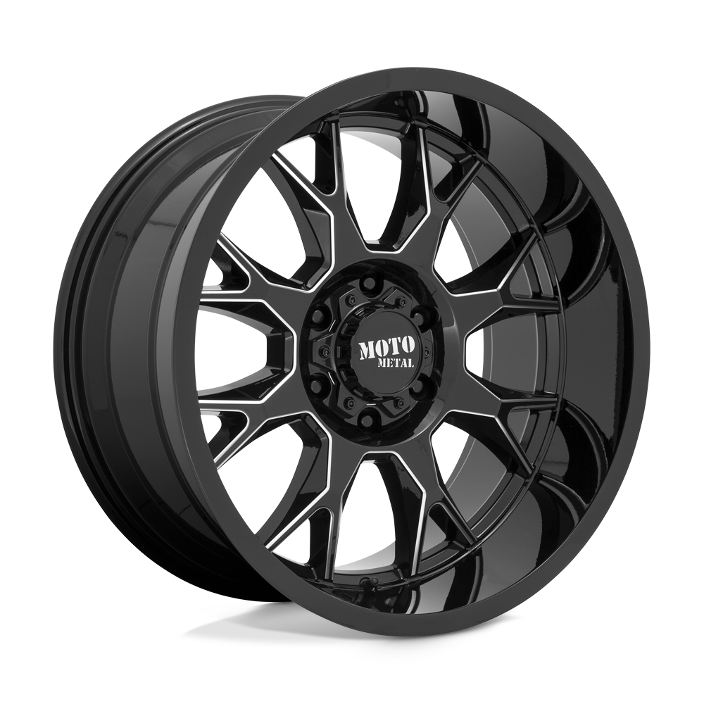 Moto Metal MO806 20x10 Gloss Black Milled -18mm ET 71.5mm CB 5x127
