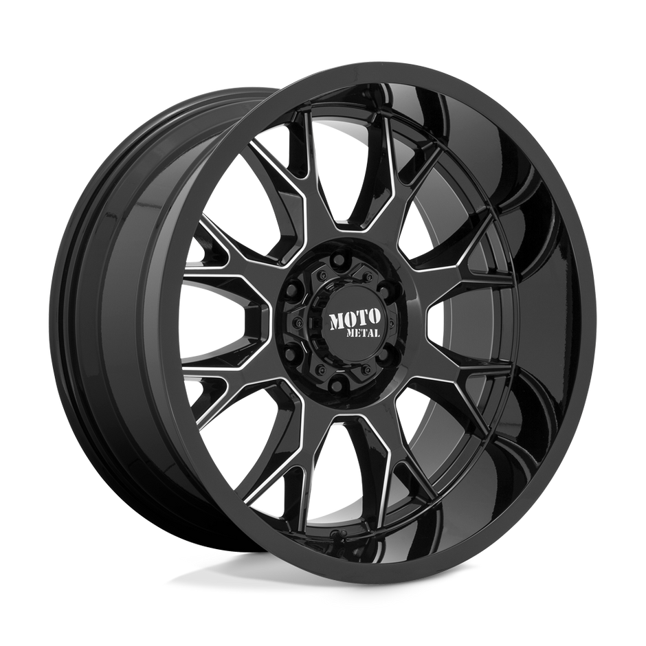 Moto Metal MO806 20x10 Gloss Black Milled -18mm ET 71.5mm CB 5x127