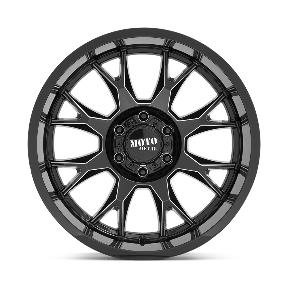 Moto Metal MO806 20x10 Gloss Black Milled -18mm ET 71.5mm CB 5x127
