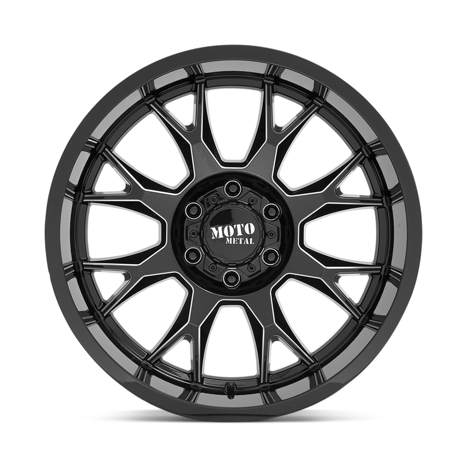 Moto Metal MO806 20x10 Gloss Black Milled -18mm ET 71.5mm CB 5x127
