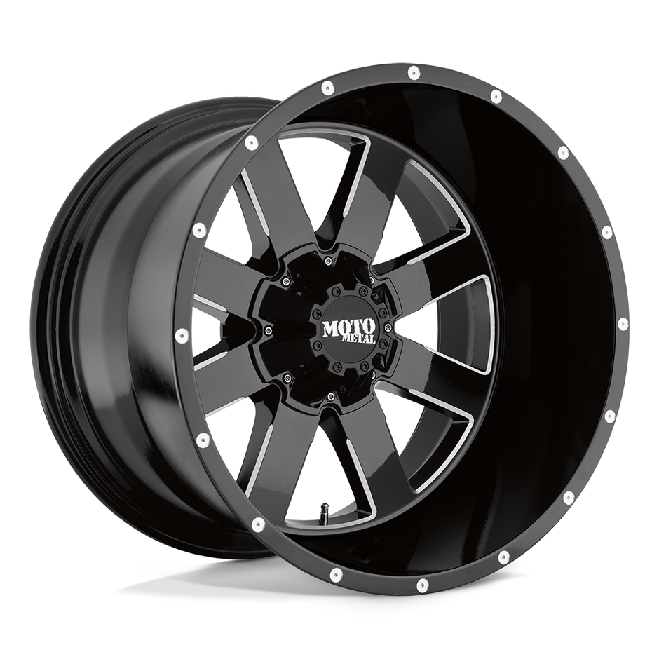 Moto Metal MO962 18x9 Gloss Black Milled 0mm ET 78.3mm CB 6x120