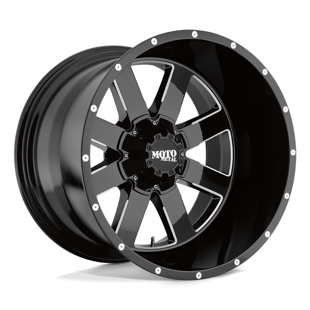 Moto Metal MO962 18x12 Gloss Black Milled -44mm ET 110.5mm CB 5x139.7/5x150