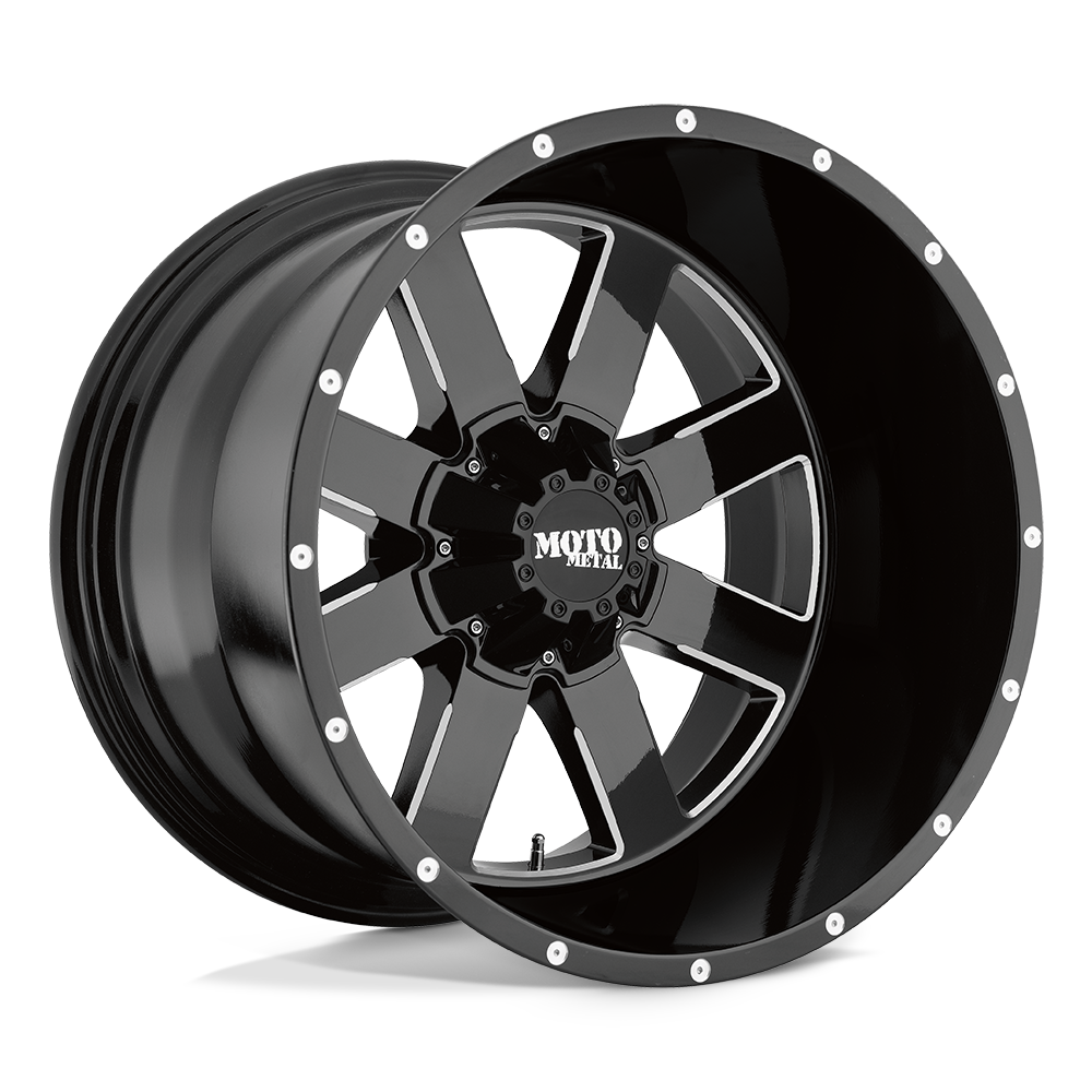 Moto Metal MO962 18x9 Gloss Black Milled 0mm ET 78.3mm CB 6x120