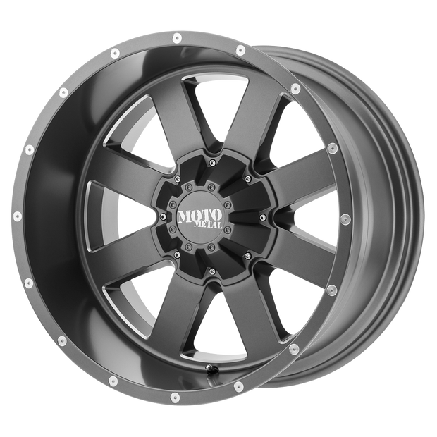 Moto Metal MO962 18x10 Satin Gray Milled -24mm ET 78.3mm CB 5x135