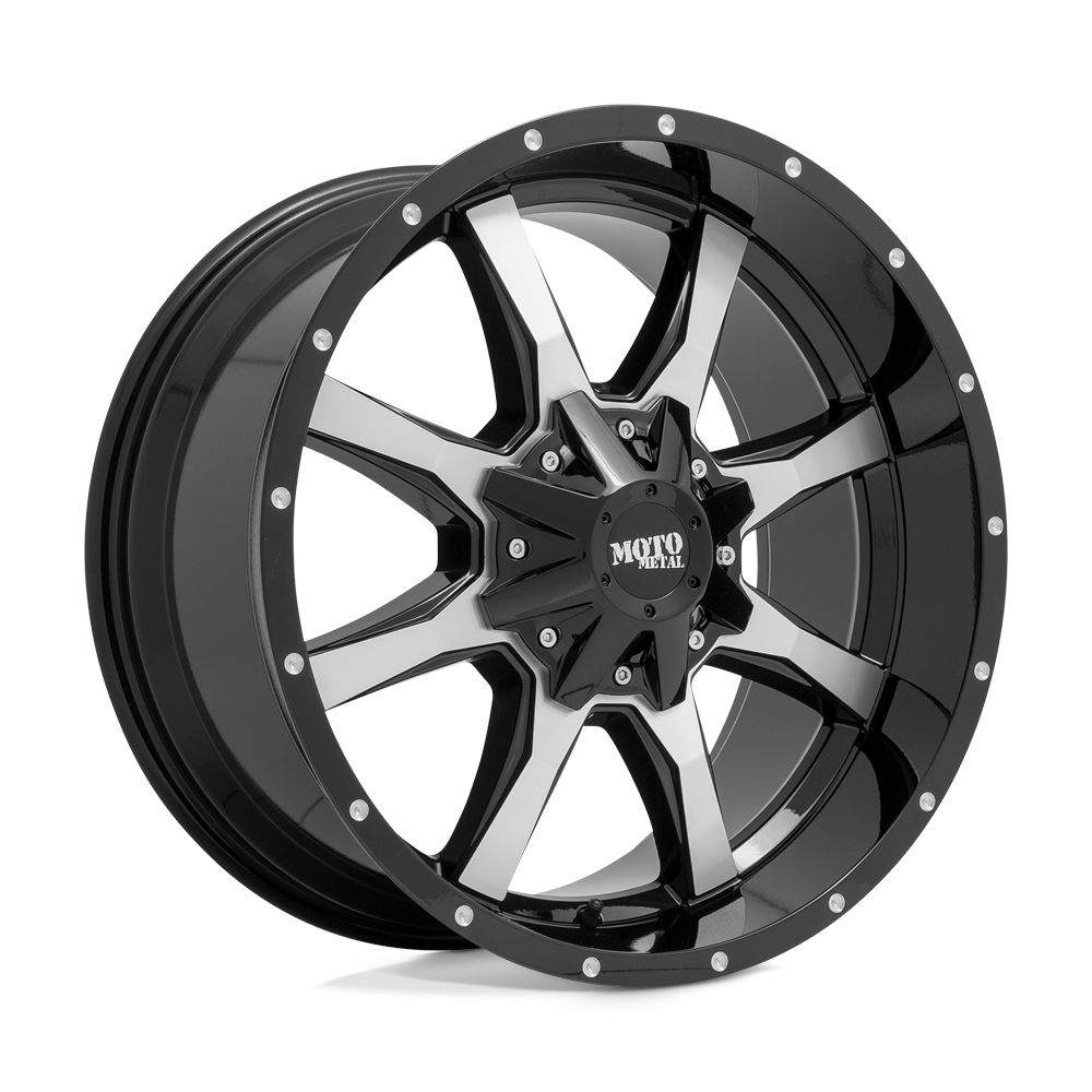 Moto Metal MO970 20x9 Gloss Black w/Machined Face 18mm ET 74.1mm CB 5x115/5x120