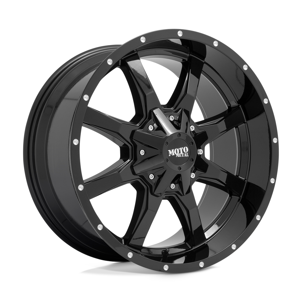 Moto Metal MO970 20x9 Gloss Black w/Spot Milled Lip 18mm ET 78.3mm CB 6x120