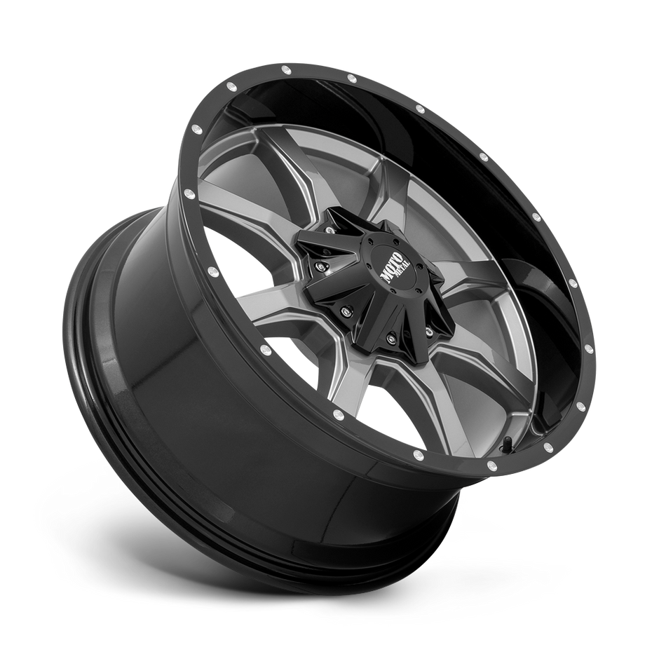 Moto Metal MO970 20x9 Gloss Grey Center w/Gloss Black Lip 0mm ET 87.1mm CB 5x135