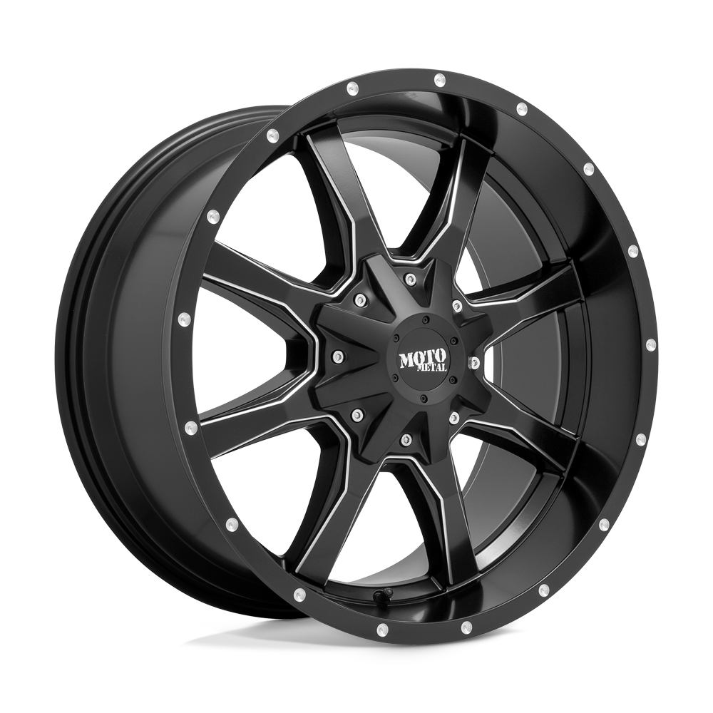 Moto Metal MO970 20x10 Semi Gloss Black Milled -24mm ET 110.1mm CB 5x139.7/5x150