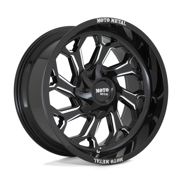 Moto Metal MO999 22x12 Gloss Black Milled -44mm ET 78.1mm CB 6x120