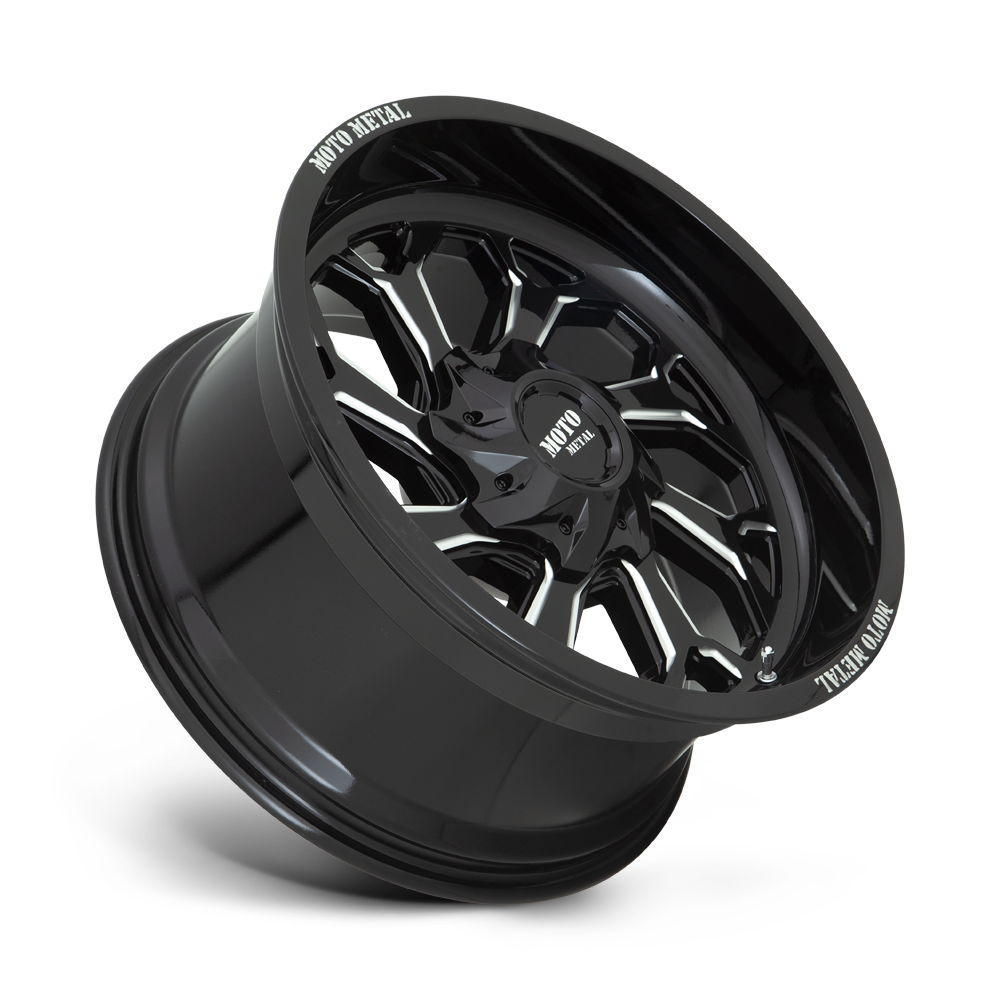 Moto Metal MO999 20x10 Gloss Black Milled -18mm ET 125.1mm CB 8x170