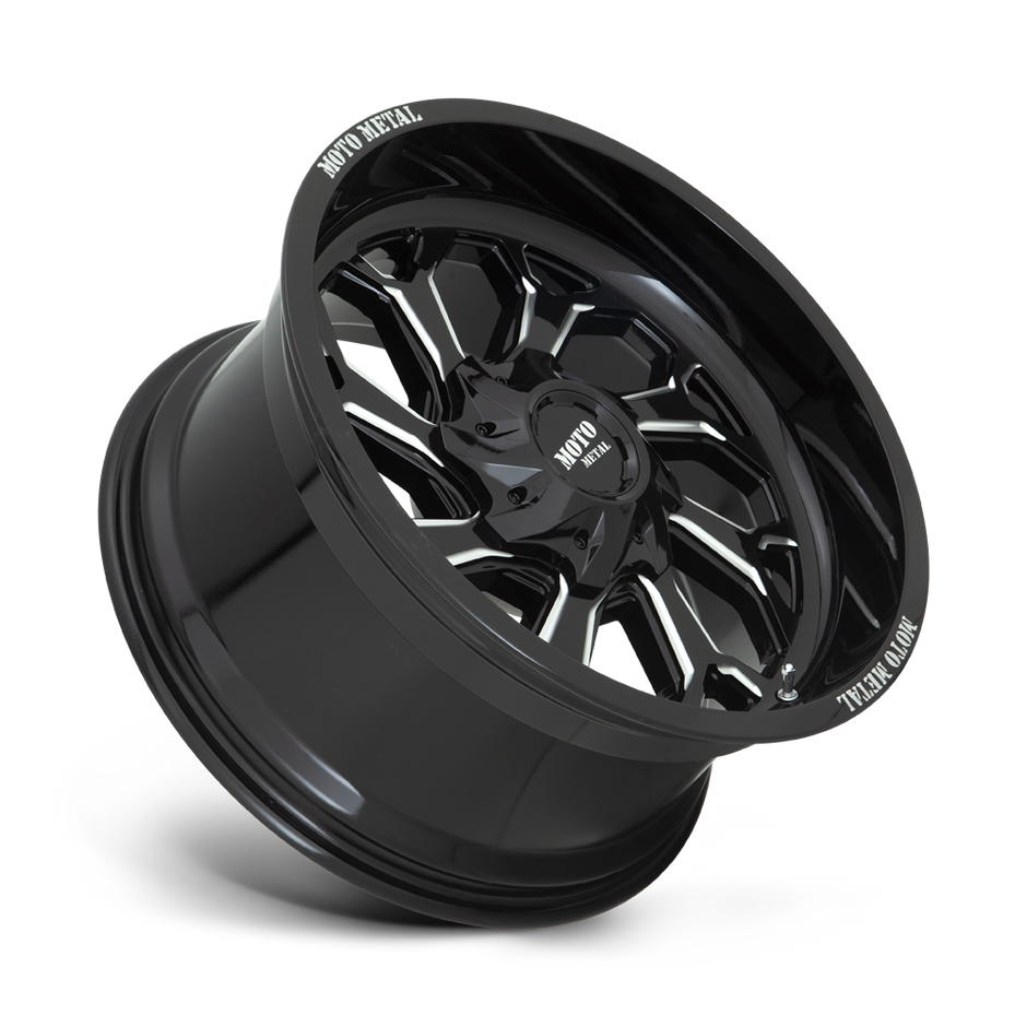 Moto Metal MO999 20x10 Gloss Black Milled -18mm ET 125.1mm CB 8x170
