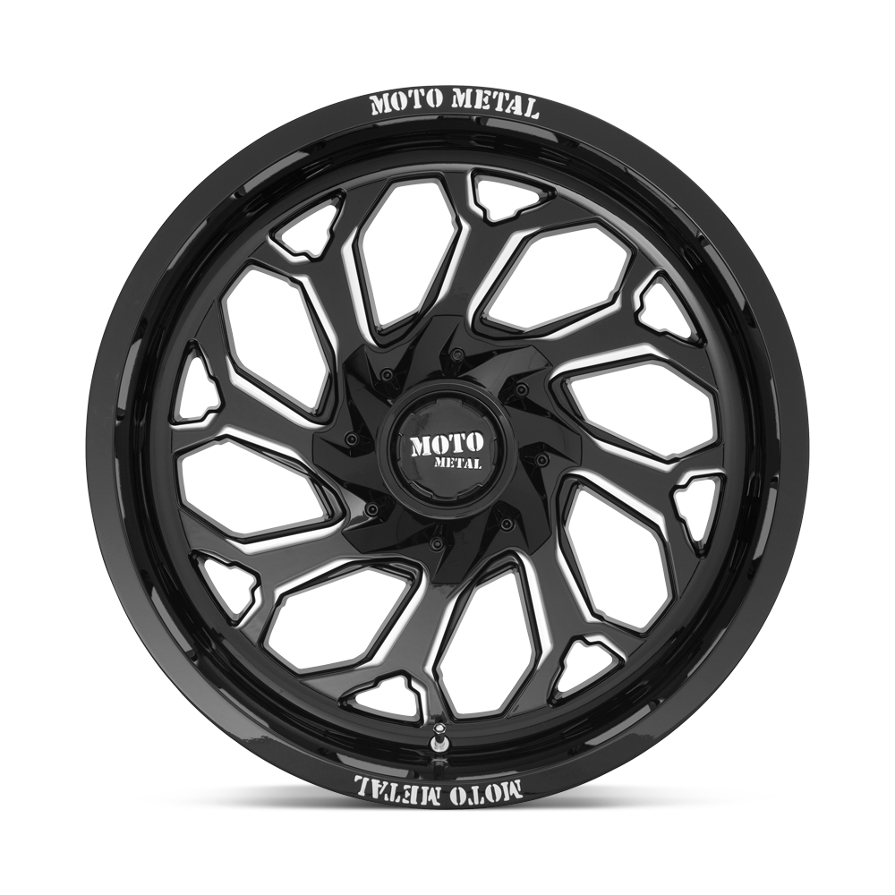 Moto Metal MO999 20x10 Gloss Black Milled -18mm ET 125.1mm CB 8x170