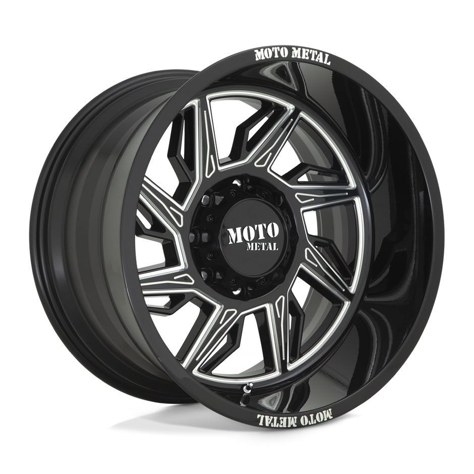 Moto Metal MO997 Hurricane 20x10 Gloss Black Milled - Left -18mm ET 87.1mm CB 6x135