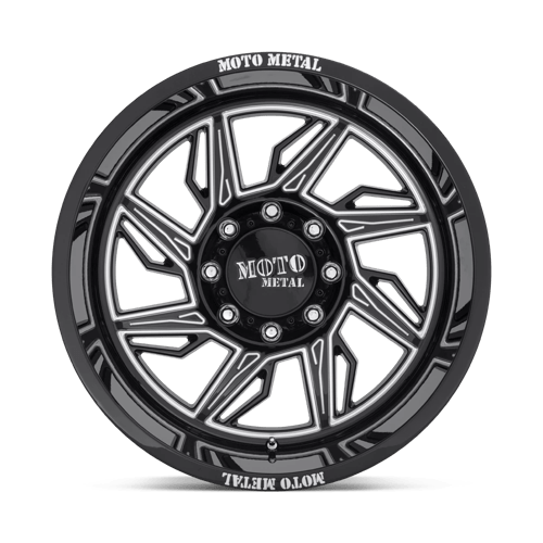 Moto Metal MO997 Hurricane 20x10 Gloss Black Milled - Left -18mm ET 87.1mm CB 6x135